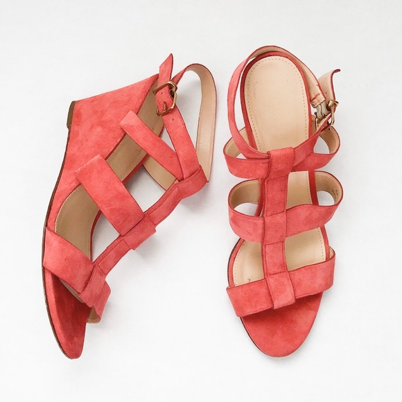 coral pink wedges